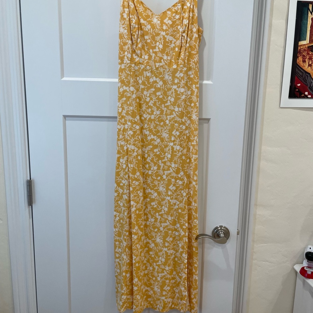 Yellow Floral Maxi Dress